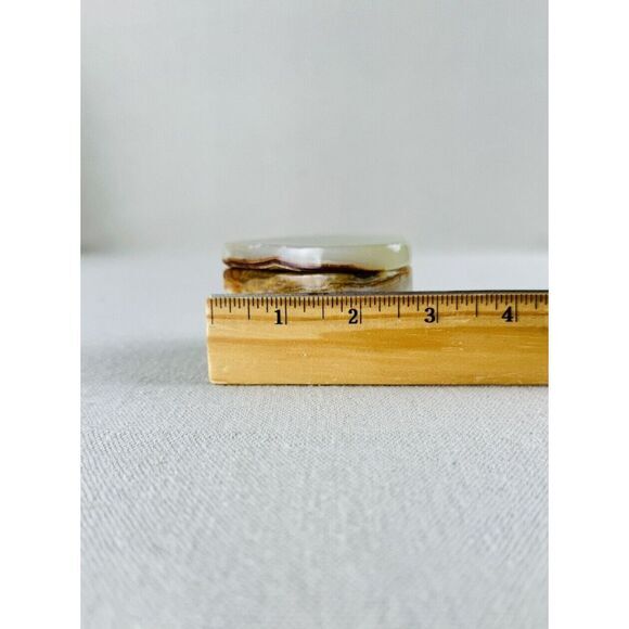 Heart Shape Green Brown‎ Onyx Trinket Jewelry Box - Picture 5 of 8